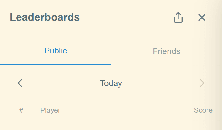 Leaderboard showing Daily and All-Time tabs