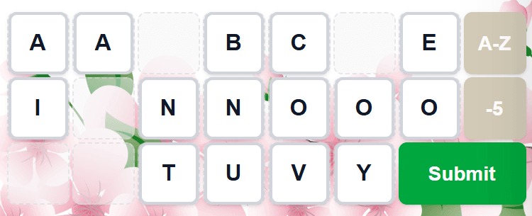 Tile tray with action buttons highlighted